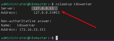 nslookup server 127.0.0.53.